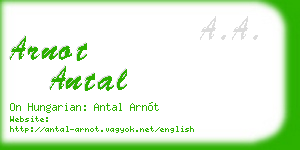 arnot antal business card